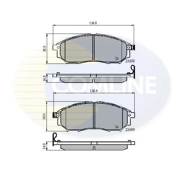 Comline - Гальмівні колодки до дисків COMLINE CBP31524 (фото 1)