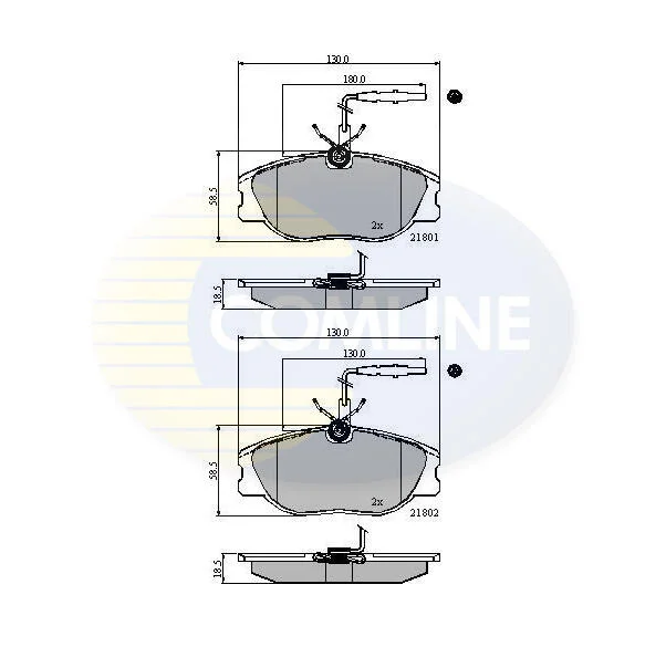 Comline - Гальмівні колодки до дисків COMLINE CBP11001 (фото 1)