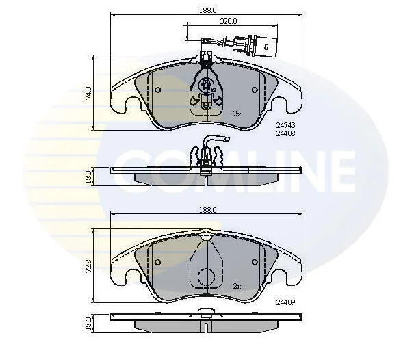 Comline - Гальмівні колодки до дисків COMLINE CBP21789 (фото 1)