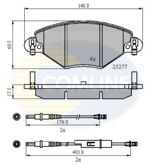 Comline - Гальмівні колодки до дисків COMLINE CBP21120