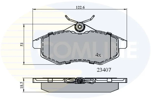 Comline - Гальмівні колодки до дисків COMLINE CBP01145 (фото 1)