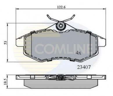 Гальмівні колодки, дискове гальмо (набір) COMLINE CBP01145