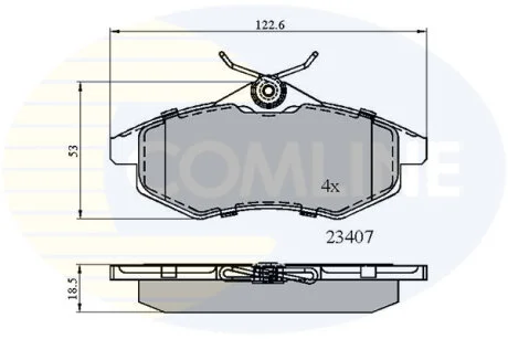 Comline - Гальмівні колодки до дисків COMLINE CBP01145