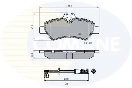 Comline - Гальмівні колодки до дисків COMLINE CBP21556