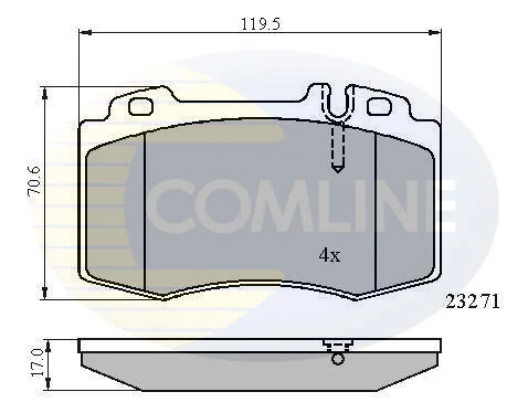 Comline - Гальмівні колодки до дисків COMLINE CBP01117 (фото 1)