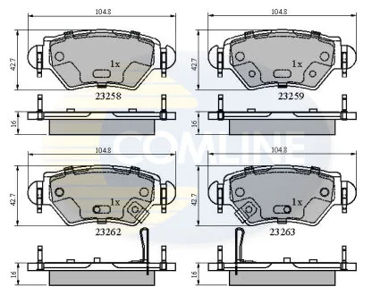 Comline - Гальмівні колодки до дисків COMLINE CBP31504