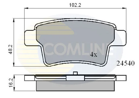 Comline - Гальмівні колодки до дисків COMLINE CBP01713
