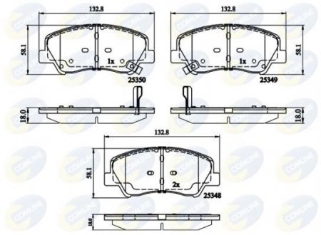 - Гальмівні колодки до дисків COMLINE CBP32040