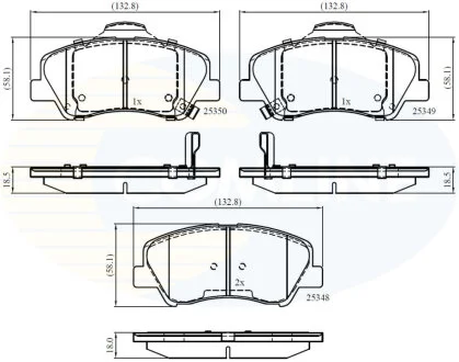 Comline - Гальмівні колодки до дисків COMLINE CBP32040