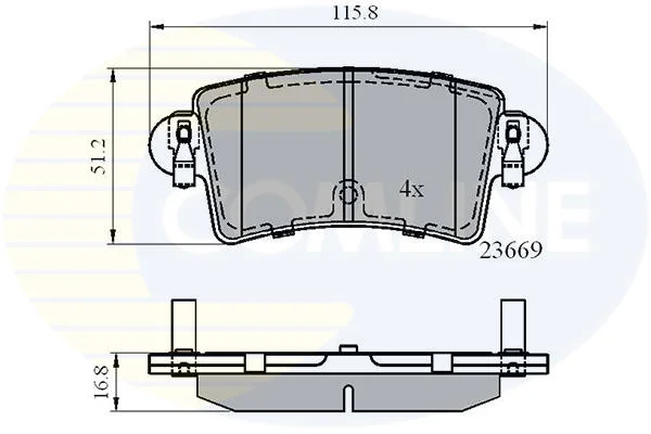 Comline - Гальмівні колодки до дисків COMLINE CBP01036 (фото 1)