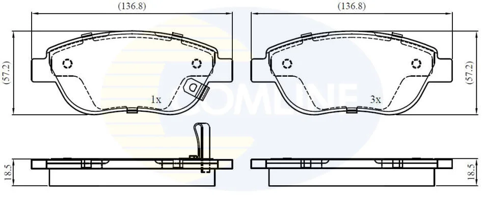 Comline - Гальмівні колодки до дисків COMLINE CBP31038 (фото 1)