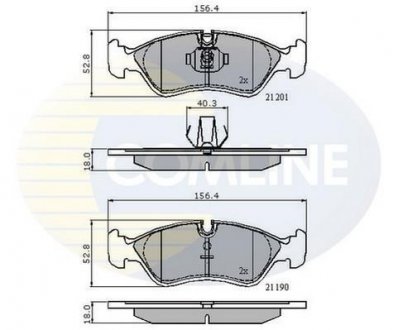 Гальмівні колодки, дискове гальмо (набір) COMLINE CBP01007