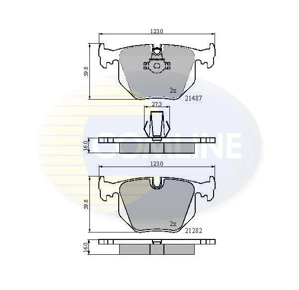 Comline - Гальмівні колодки до дисків COMLINE CBP01547 (фото 1)