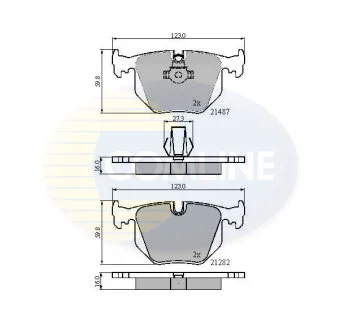 Comline - Гальмівні колодки до дисків COMLINE CBP01547