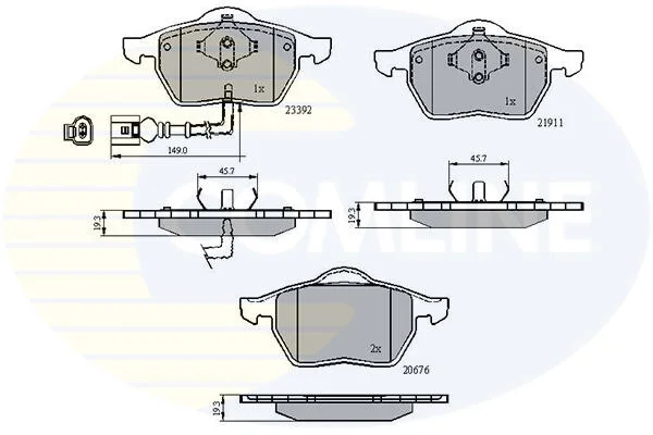 Comline - Гальмівні колодки до дисків COMLINE CBP11111 (фото 1)