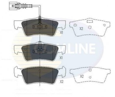 Гальмівні колодки, дискове гальмо (набір) COMLINE CBP16062