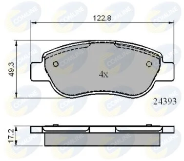 Comline - Гальмівні колодки до дисків COMLINE CBP01738