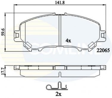 Гальмівні колодки (набір) COMLINE CBP32278
