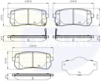 Comline - Гальмівні колодки до дисків COMLINE CBP31675