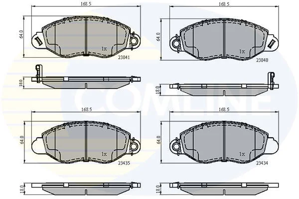 Гальмівні колодки, дискове гальмо (набір) COMLINE CBP31107 (фото 1)