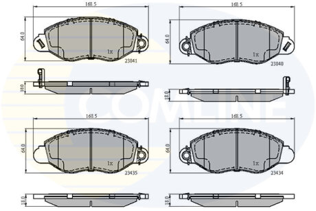 Гальмівні колодки, дискове гальмо (набір) COMLINE CBP31107