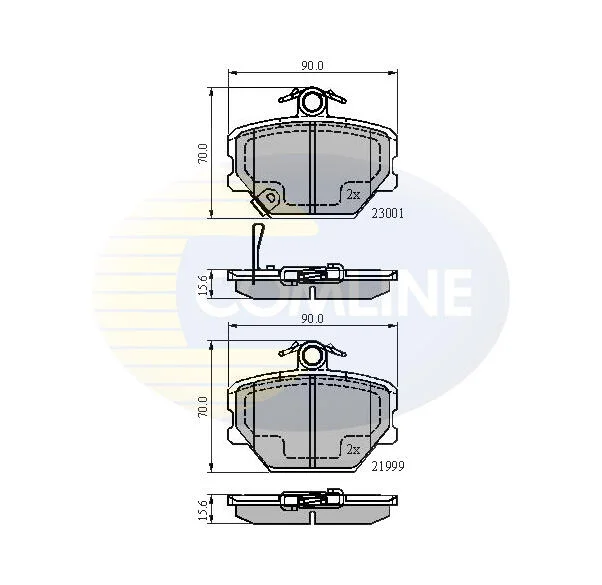 Comline - Гальмівні колодки до дисків COMLINE CBP31019 (фото 1)