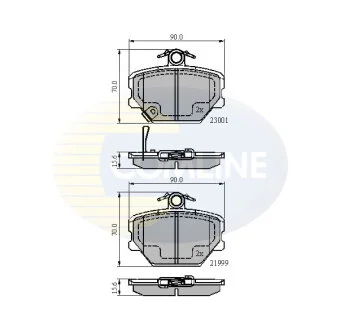Comline - Гальмівні колодки до дисків COMLINE CBP31019