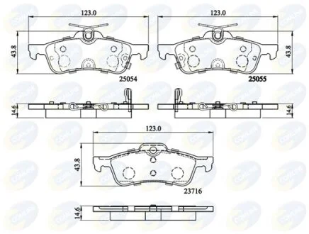 Comline - Гальмівні колодки до дисків COMLINE CBP32204