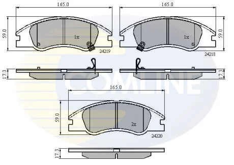 Comline - Гальмівні колодки до дисків COMLINE CBP31321