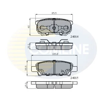 Comline - Гальмівні колодки до дисків COMLINE CBP31290