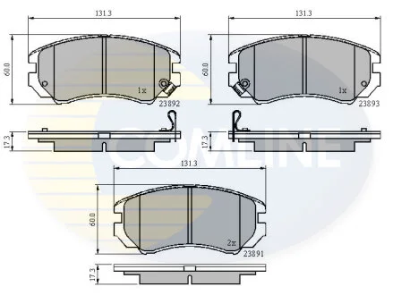 Comline - Гальмівні колодки до дисків COMLINE CBP31196