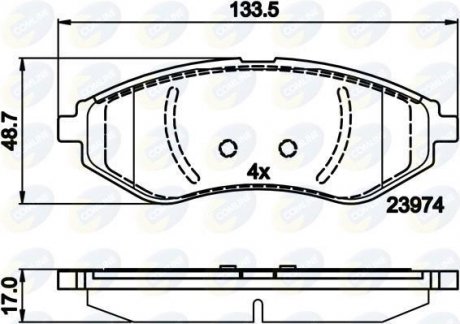 Гальмівні колодки (набір) COMLINE CBP01598