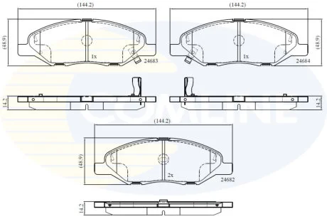 Comline - Гальмівні колодки до дисків COMLINE CBP36044
