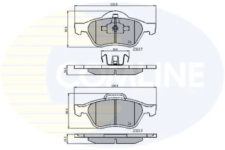 Comline - Гальмівні колодки до дисків COMLINE CBP01115