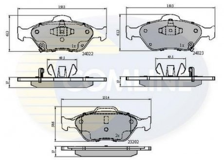 - Гальмівні колодки до дисків COMLINE CBP31637