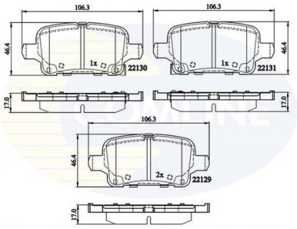 Гальмівні колодки (набір) COMLINE CBP32307