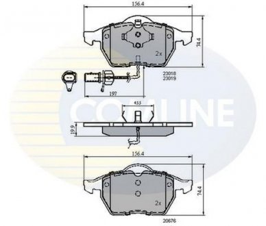 Гальмівні колодки, дискове гальмо (набір) COMLINE CBP11025