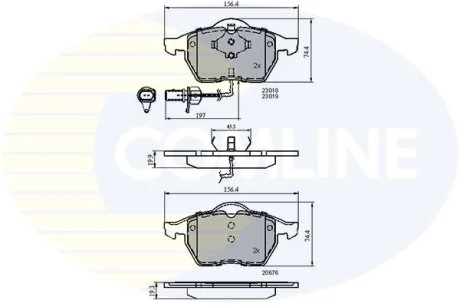 Comline - Гальмівні колодки до дисків COMLINE CBP11025