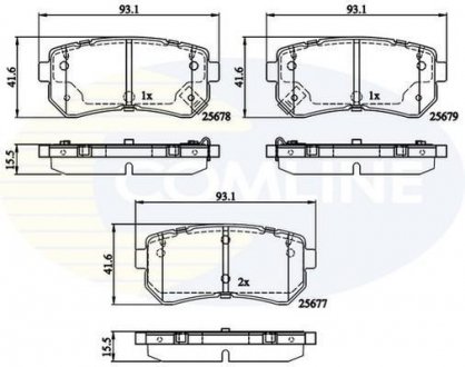 Гальмівні колодки (набір) COMLINE CBP32276