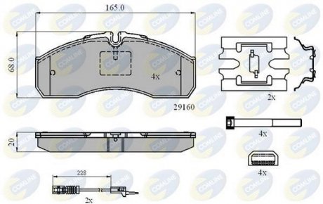 - Гальмівні колодки до дисків COMLINE CBP21735