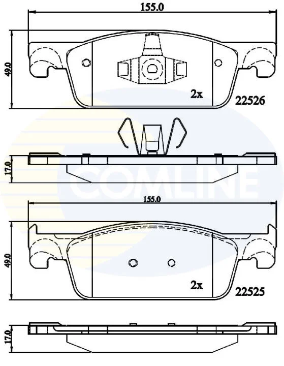 Comline - Гальмівні колодки до дисків COMLINE CBP02316 (фото 1)