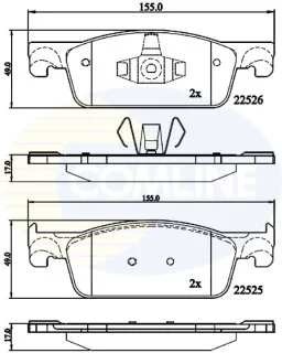 Comline - Гальмівні колодки до дисків COMLINE CBP02316