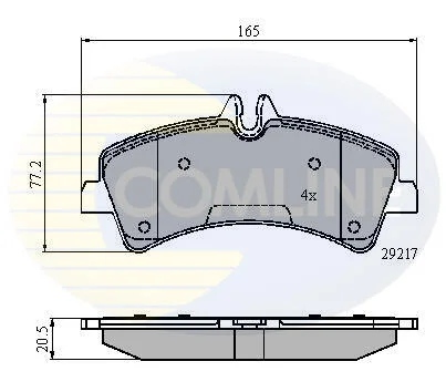 Comline - Гальмівні колодки до дисків COMLINE CBP01575 (фото 1)