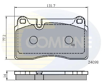 Comline - Гальмівні колодки до дисків COMLINE CBP01626 (фото 1)
