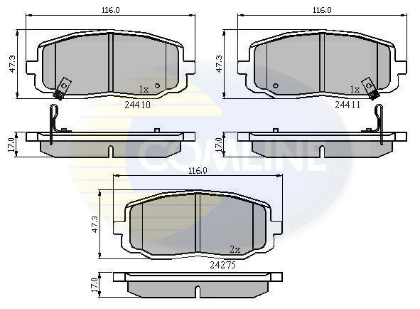 Comline - Гальмівні колодки до дисків COMLINE CBP31319 (фото 1)