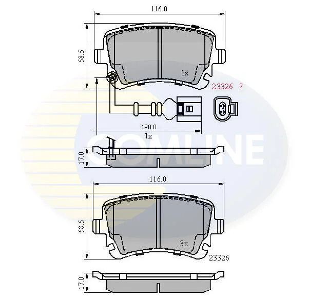 Comline - Гальмівні колодки до дисків COMLINE CBP11313 (фото 1)