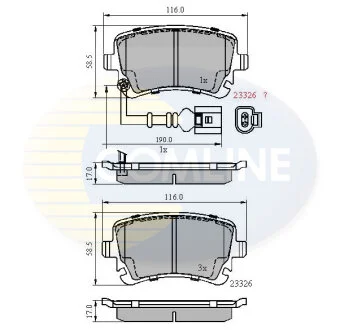 Comline - Гальмівні колодки до дисків COMLINE CBP11313
