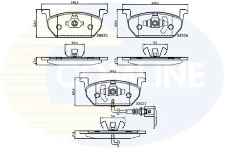 Comline - Гальмівні колодки до дисків COMLINE CBP12224