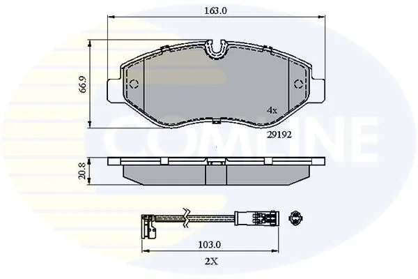 Comline - Гальмівні колодки до дисків COMLINE CBP21555 (фото 1)