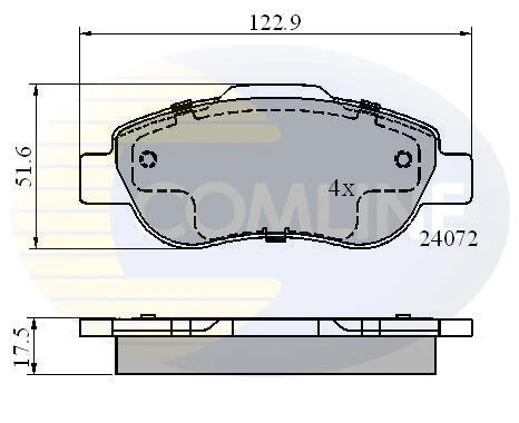 Comline - Гальмівні колодки до дисків COMLINE CBP01600 (фото 1)